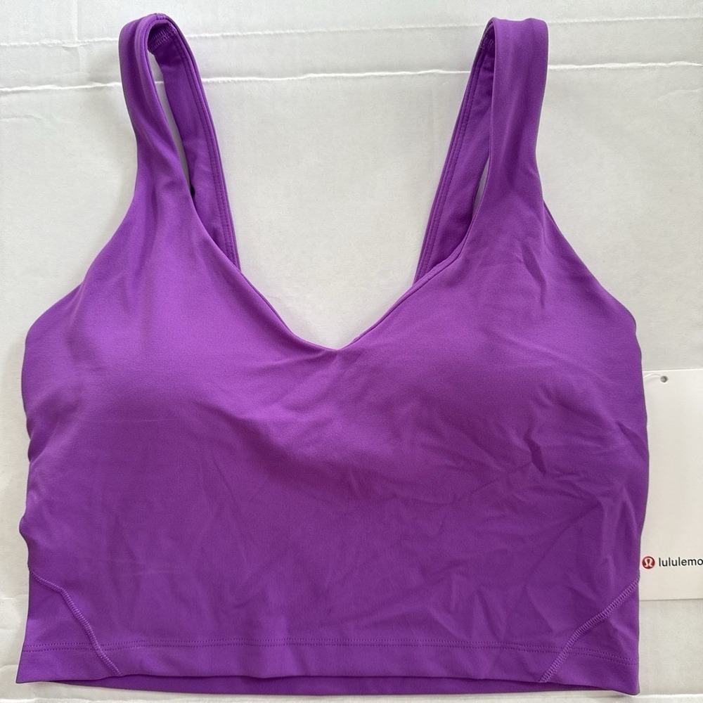 Lululemon Align Tank Top Sports Bra Purple Light Support Size 8